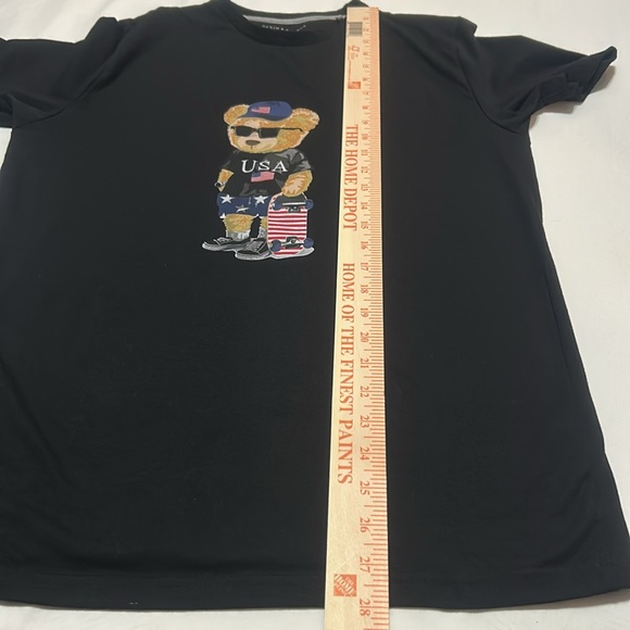 Denim&Flower Ricky Singh Unisex Black T-Shirt with Bear Graphic M like new - Picture 5 of 6
